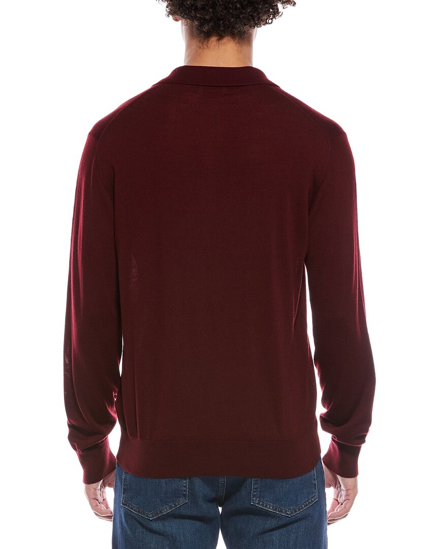 fine knit wool polo shirt