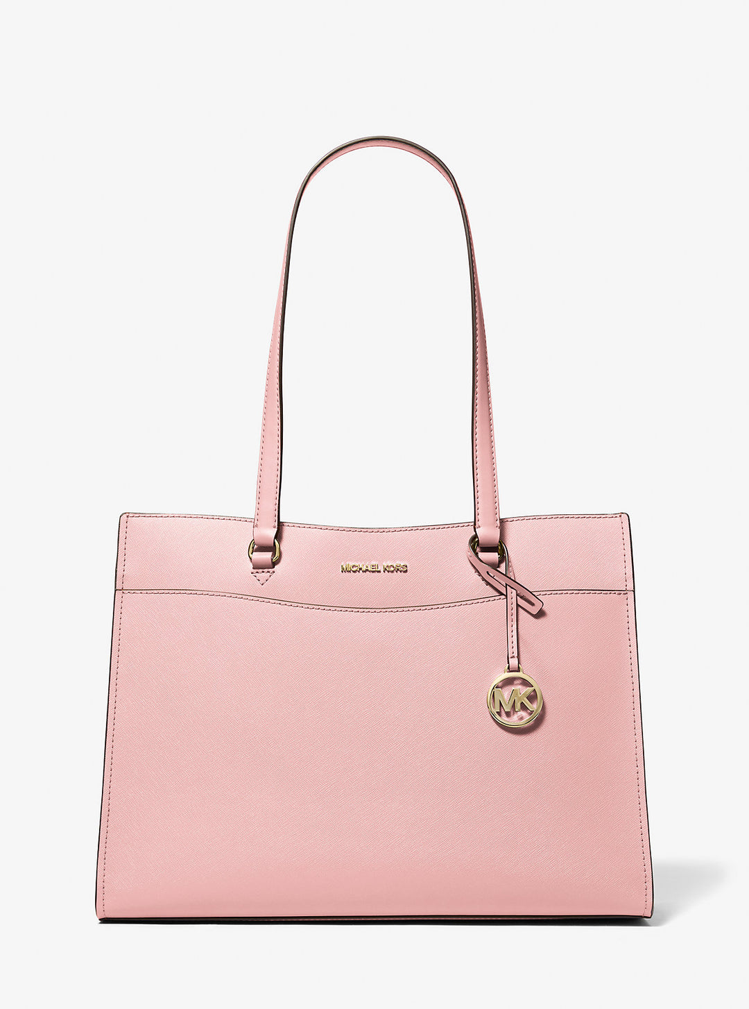 jet set travel large saffiano leather pocket tote bag