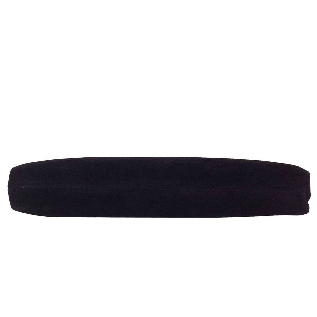women's celeste top handle faux suede clutch in black