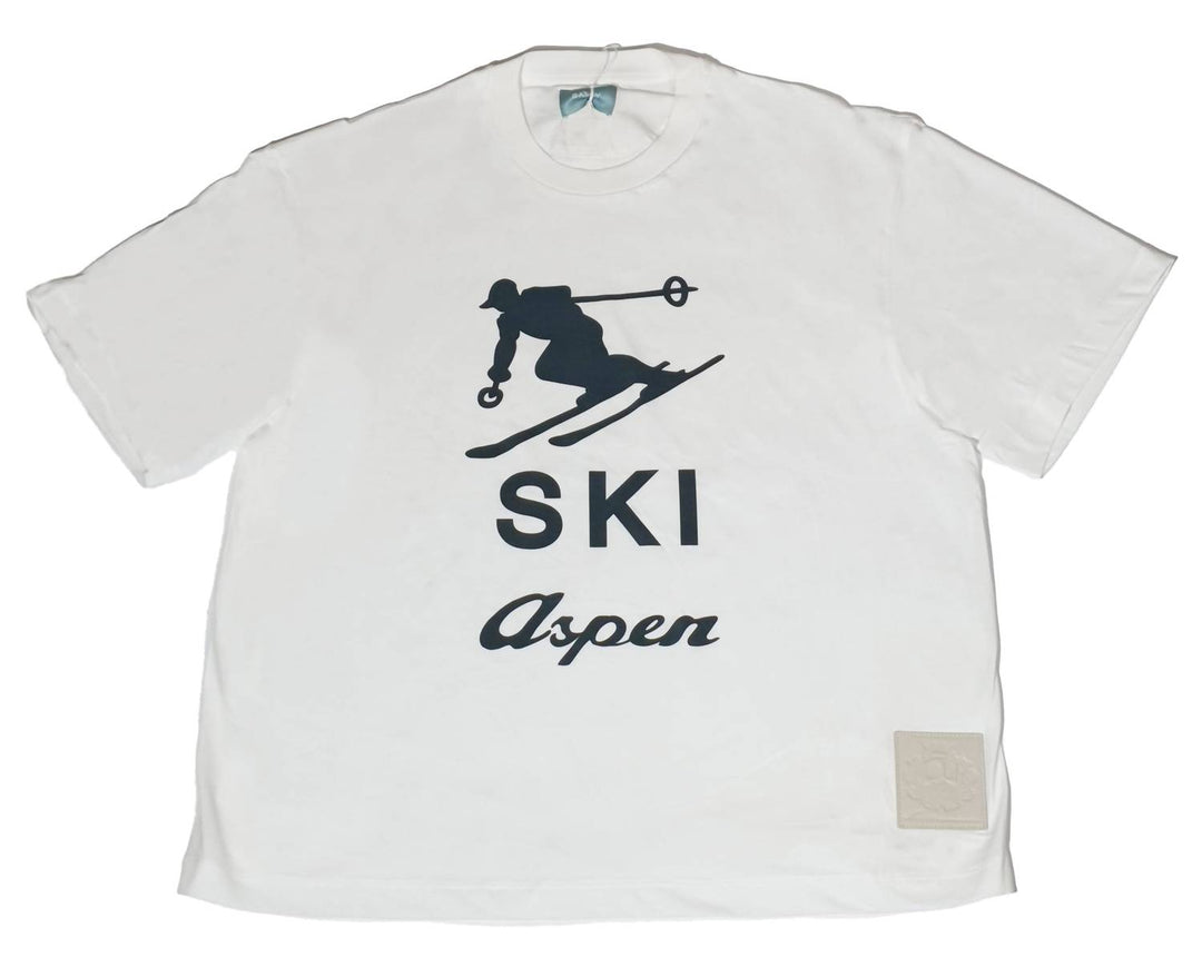 unisex ski aspen graphic t-shirt in bone