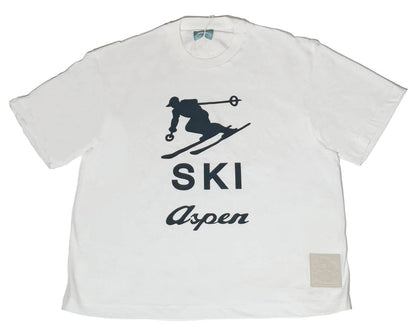 unisex ski aspen graphic t-shirt in bone