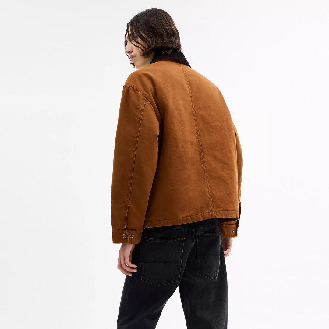 work jacket with quilted lining