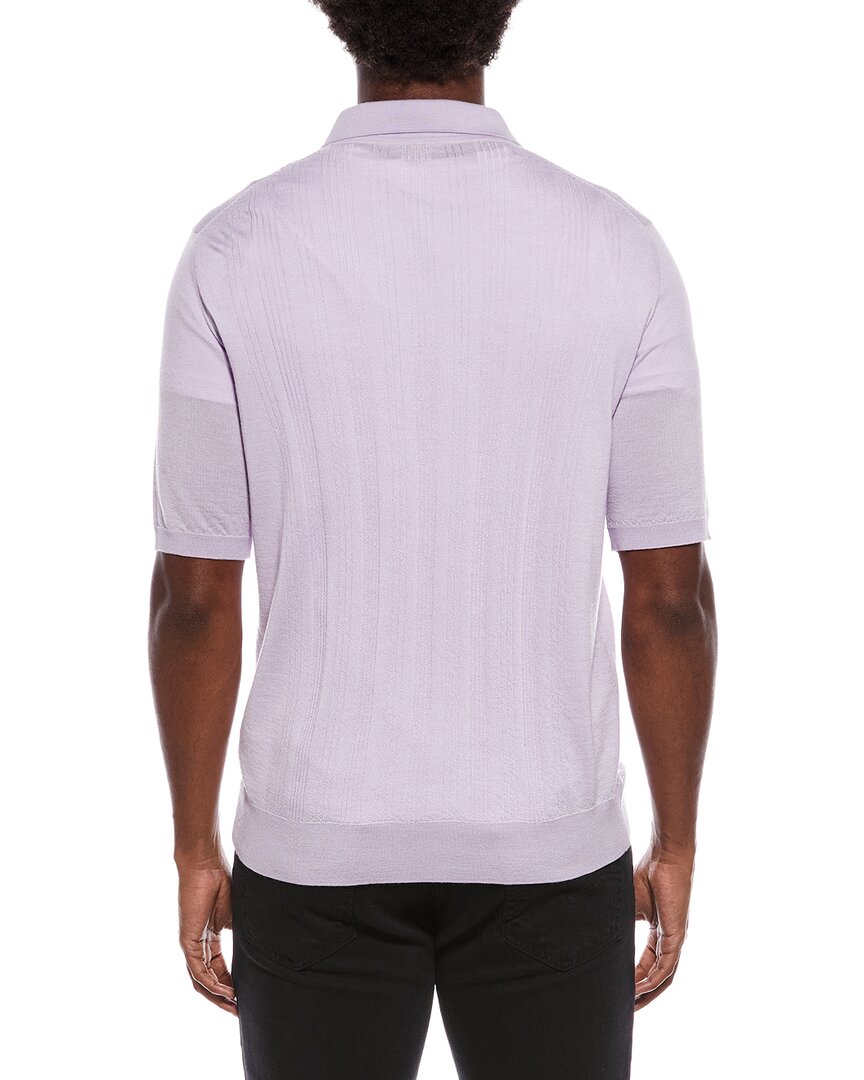 wool, silk, & cashmere-blend polo shirt