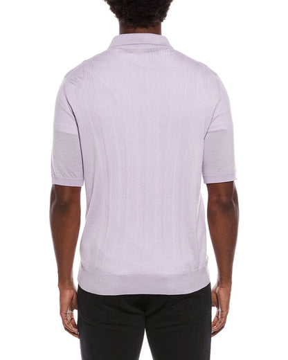 wool, silk, & cashmere-blend polo shirt