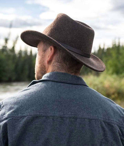 men's crush felt yukon cowboy hat in brown