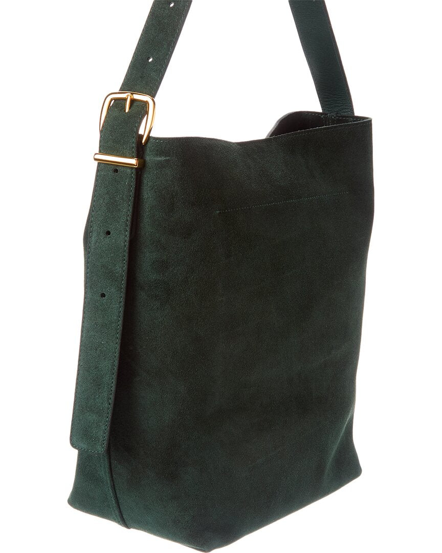 essentials suede bucket tote