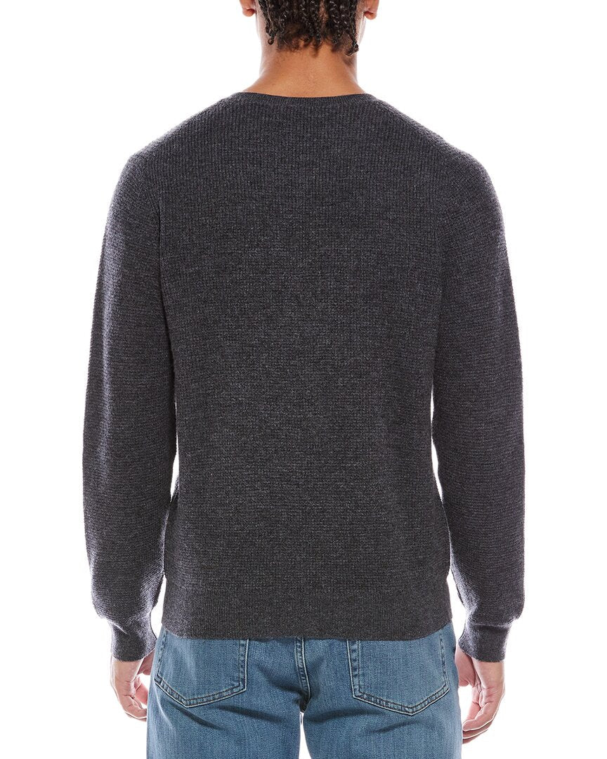 moss stitch wool & cashmere-blend crewneck sweater