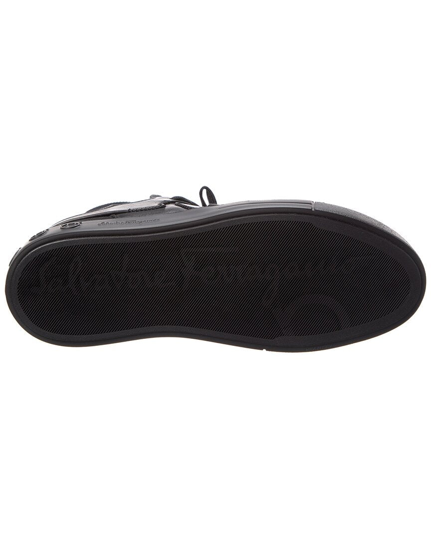 ferragamo neely leather sneaker