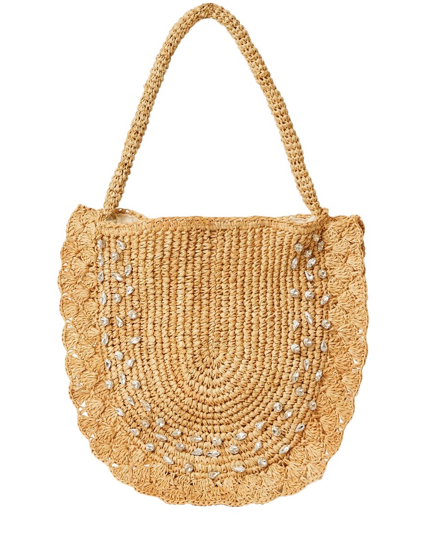bardo crystal straw hobo bag