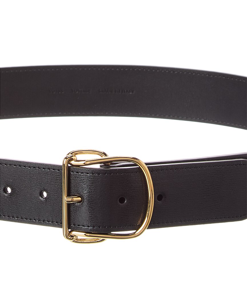swirl leather belt
