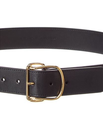 swirl leather belt