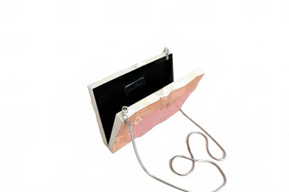 women's abrolhos clutch bag in rose gold brass