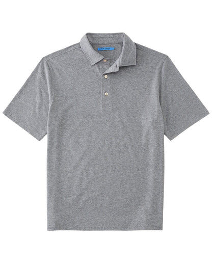 gray peak polo knit shirt
