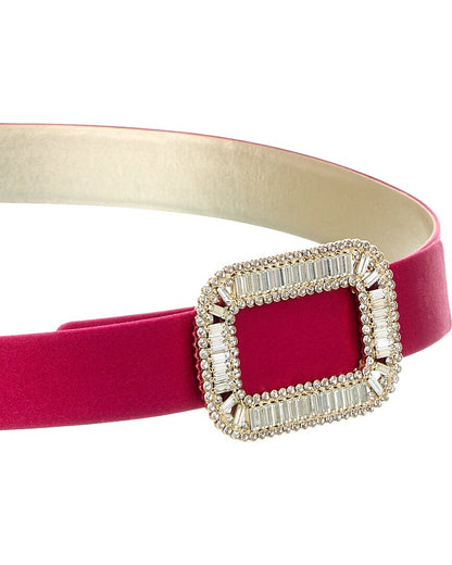 centure pilgrim satin & leather belt