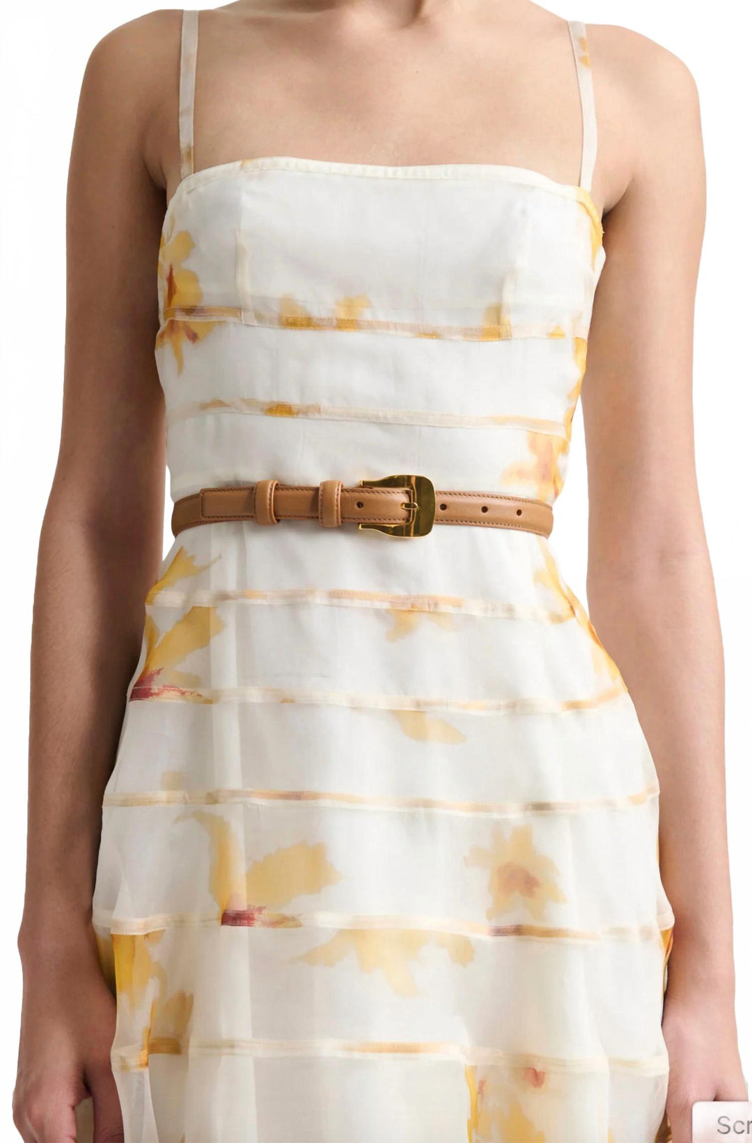 women's square buckle belt in canyon
