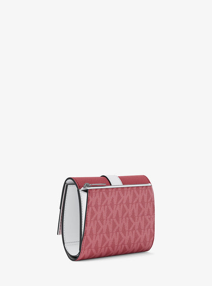 greenwich medium signature logo trifold wallet
