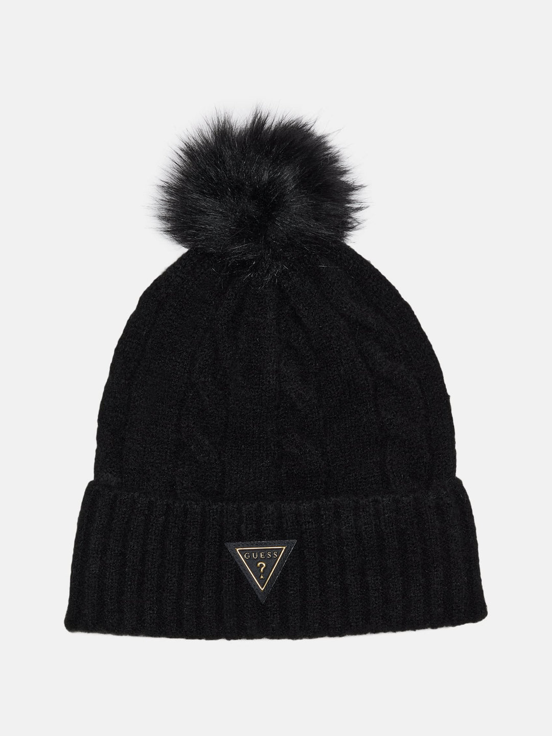 cable-knit beanie