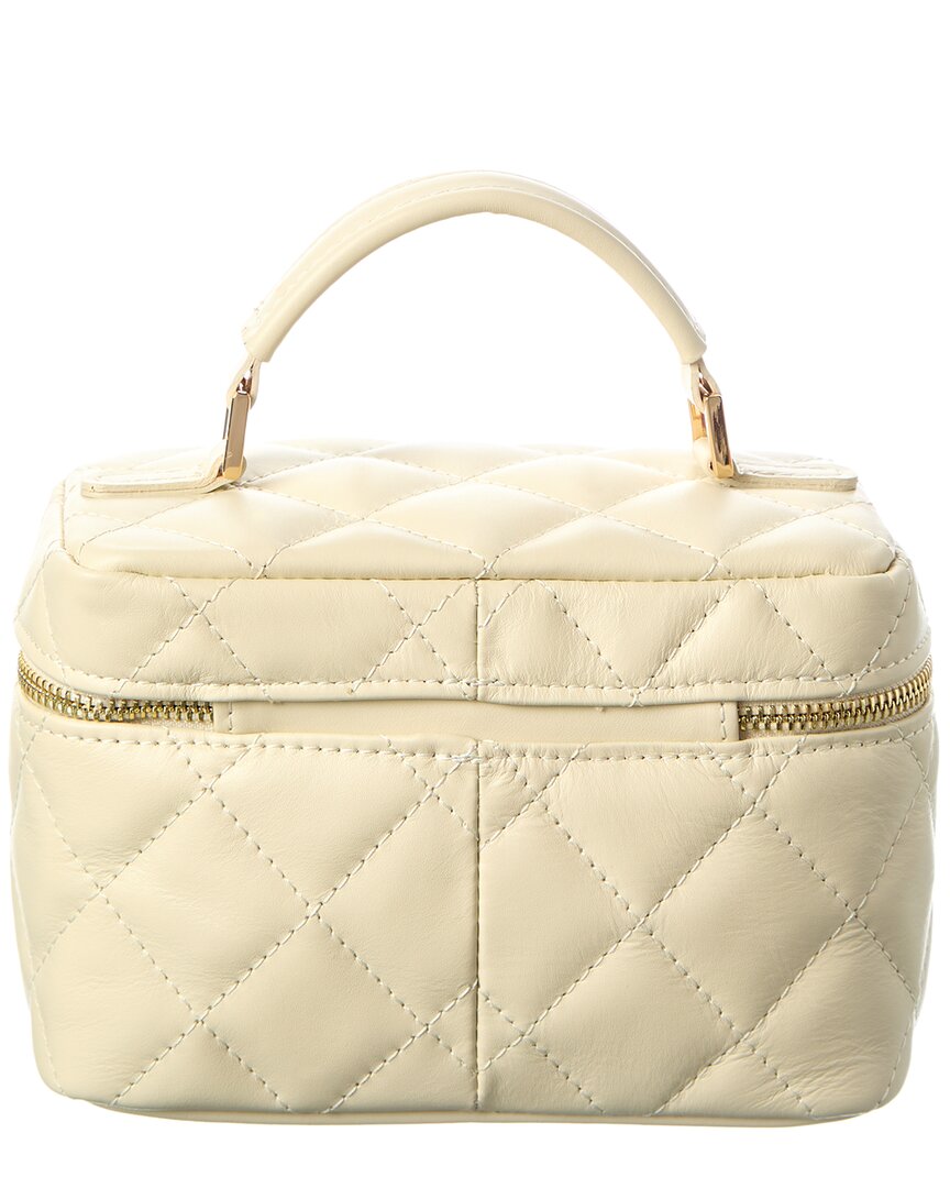 mia quilted leather vanity bag