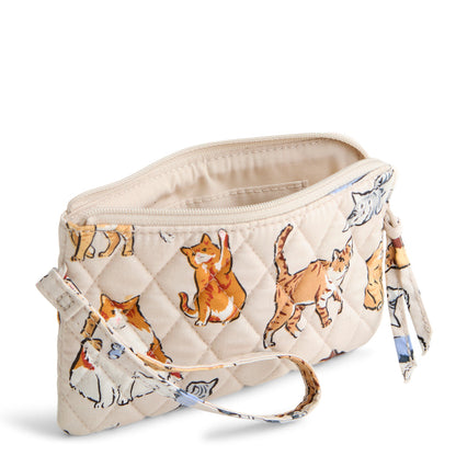 outlet cotton essential zip wristlet