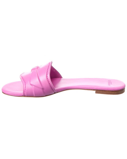 padded clarita leather slide