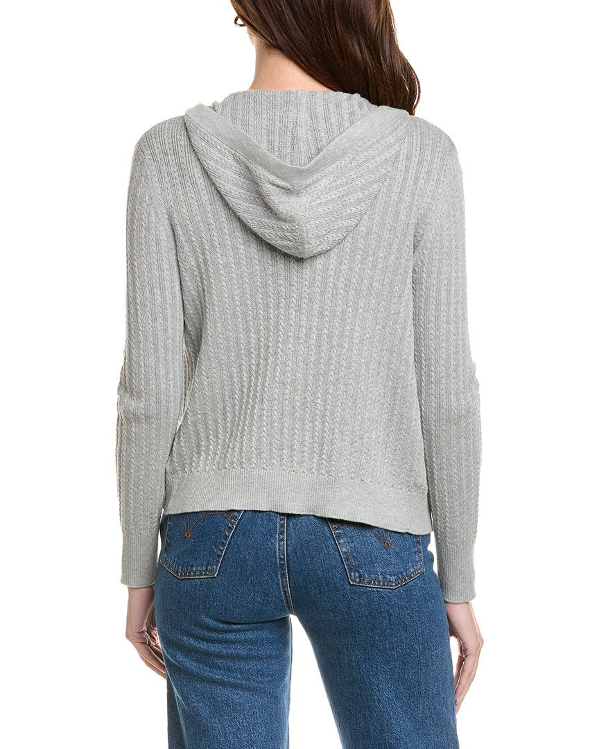 arrowhead cable full zip cashmere-blend hoodie