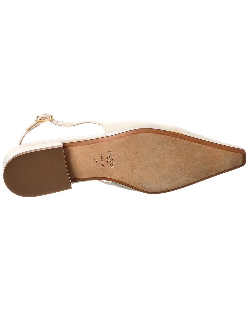 satin slingback flat