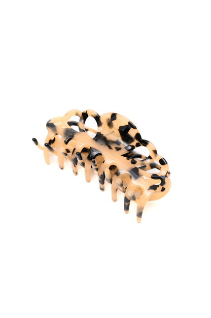 women's comb & claw clip set in brown