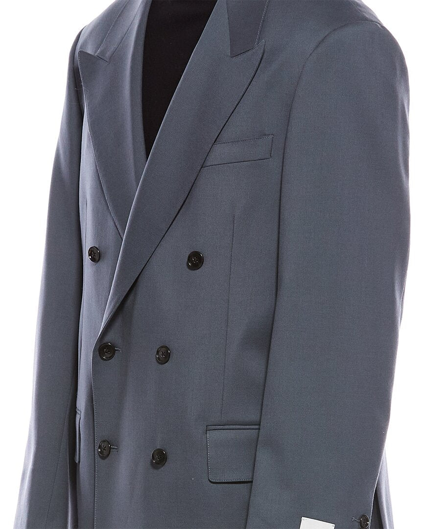 relaxed wool-blend suit jacket
