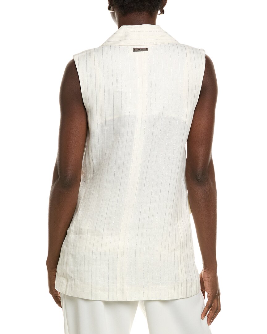 linen-blend vest