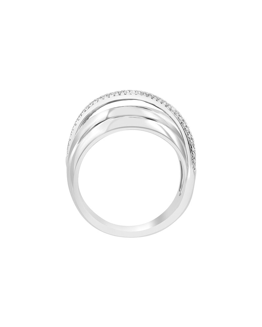 silver 0.25 ct. tw. diamond ring