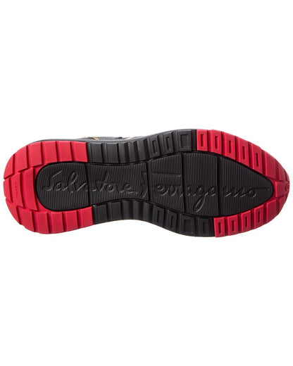 ferragamo now 1 leather sneaker