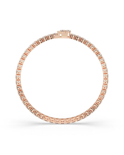 14k rose gold 7.00 ct. tw. lab-grown diamond bracelet