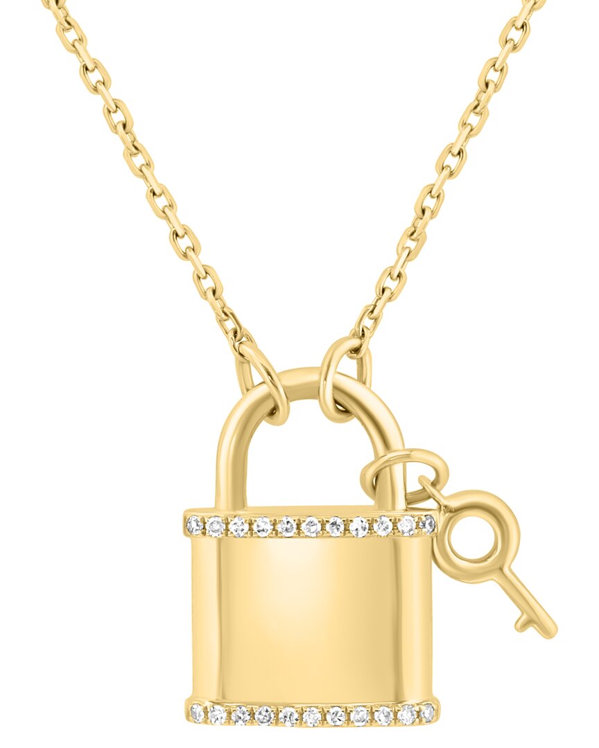 14k 0.12 ct. tw. diamond necklace