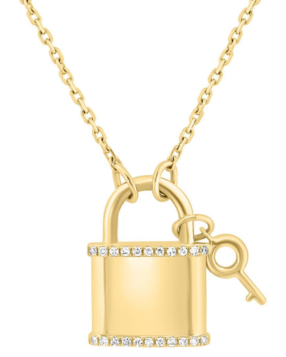 14k 0.12 ct. tw. diamond necklace