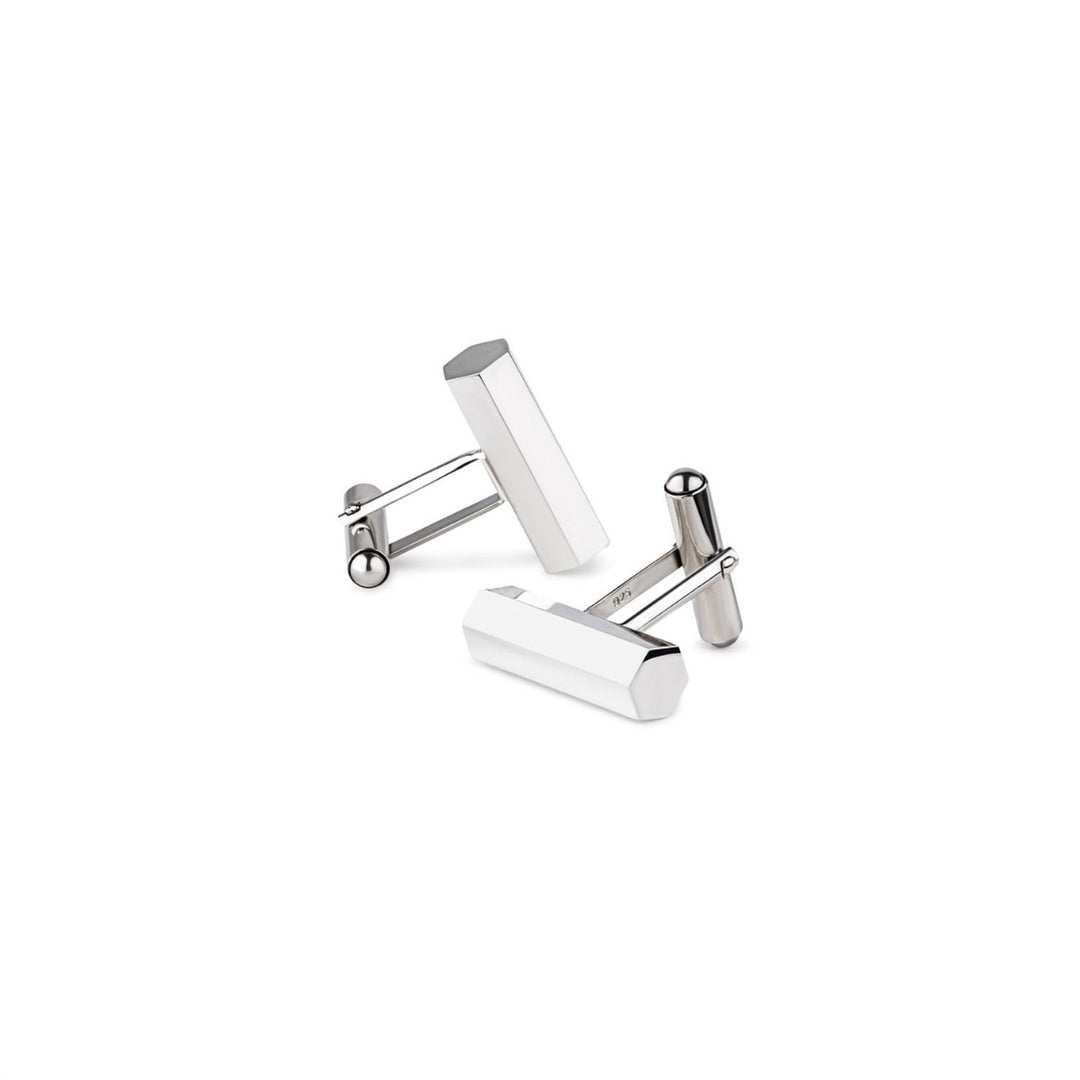 men's wingtip moderne cufflinks in silver