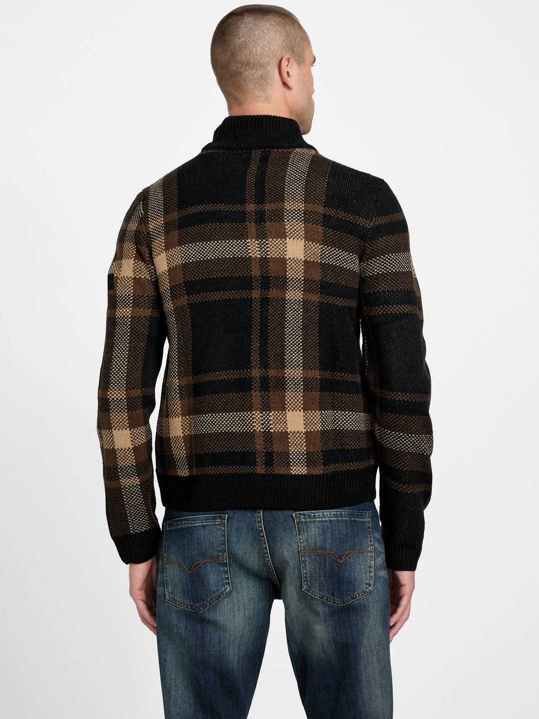 andres wool-blend full-zip sweater