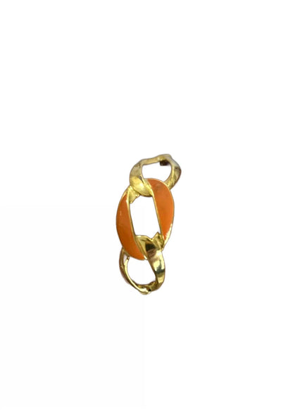 women's jaga bracelet in vibrant orange resin