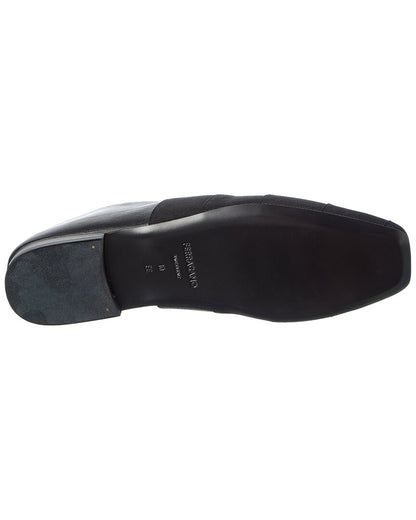 ferragamo gros grosgrain & leather loafer