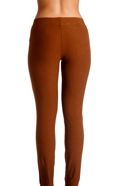 high rise jegging in cognac