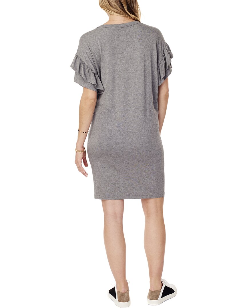 maternity ruffle sleeve t-shirt dress