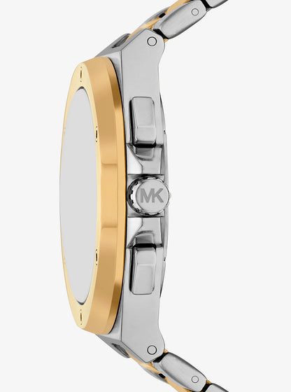 oversized lennox two-tone watch