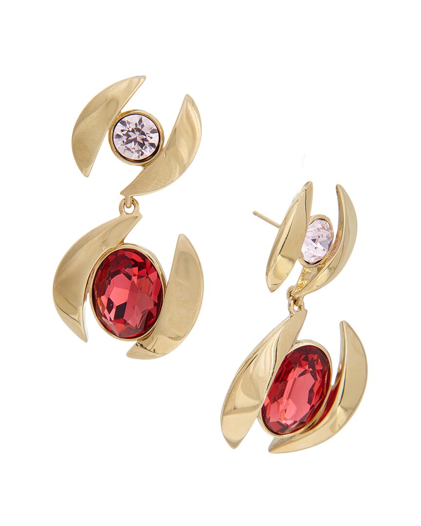 oval stud drop earrings