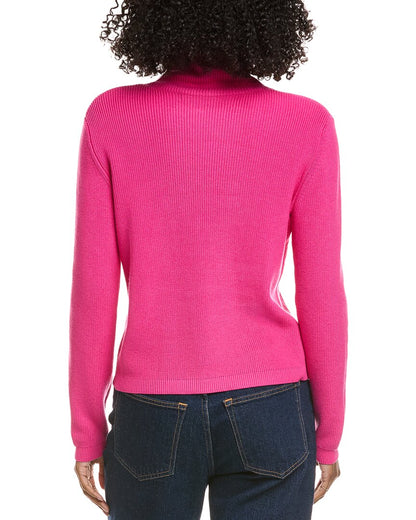 shaker turtleneck cashmere-blend sweater