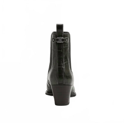 women's ashtyn 2 ankle bootie in deep olive croco leather