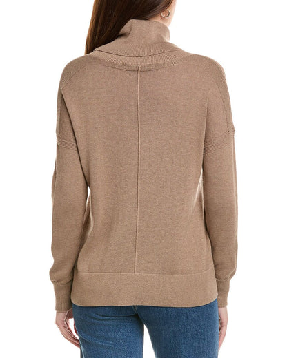 boxy turtleneck cashmere-blend sweater