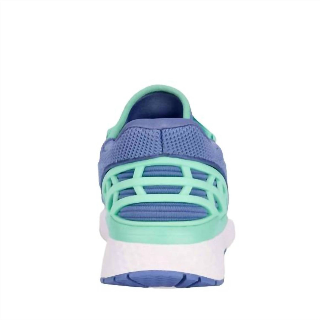 women's halo step in walking shoes in blue mesh combo