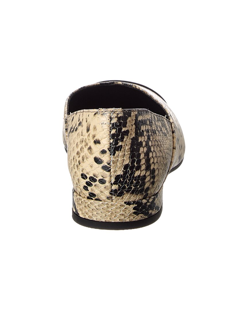 parma snake-embossed leather flat