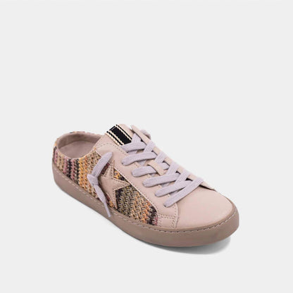 women's polka multi-stripe sneaker in beige