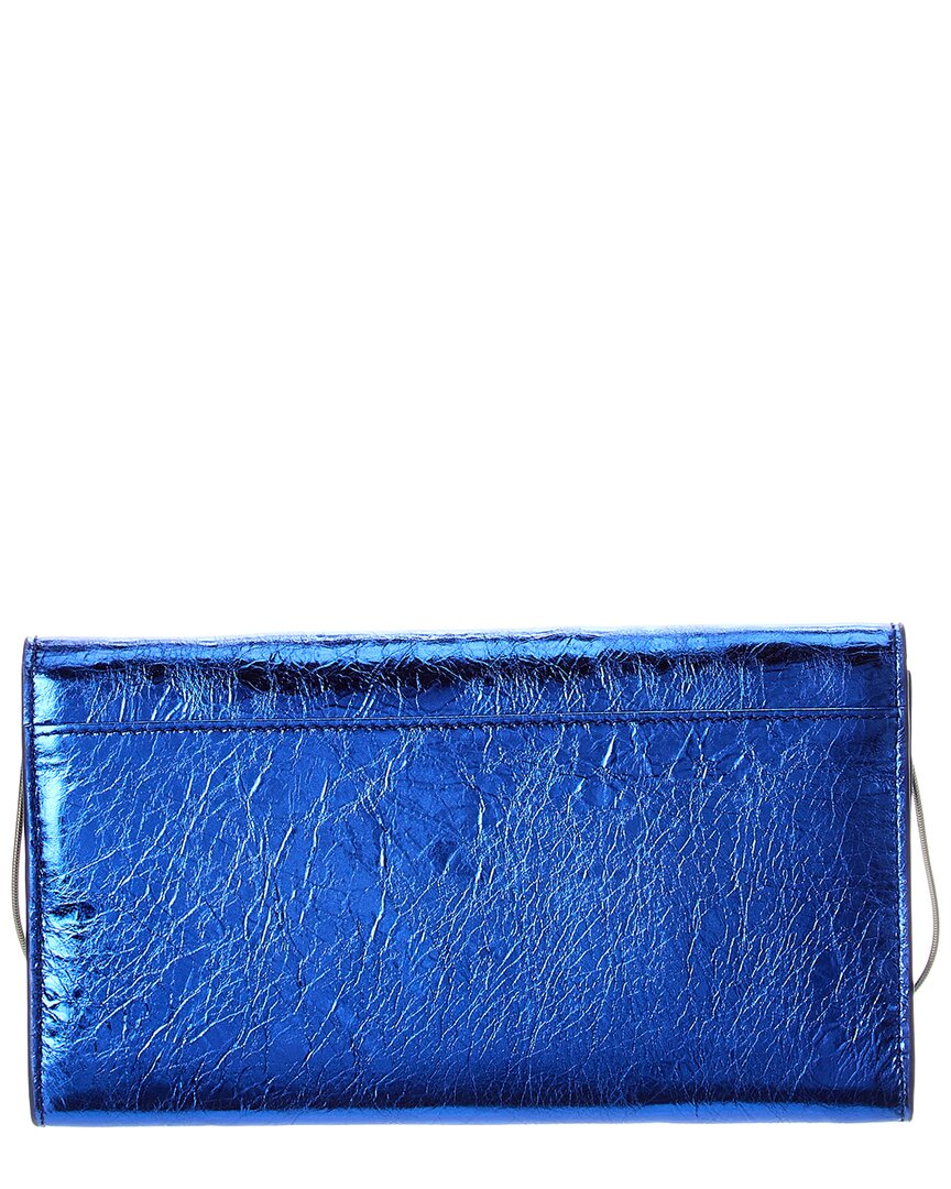 mini buckle leather wallet on chain