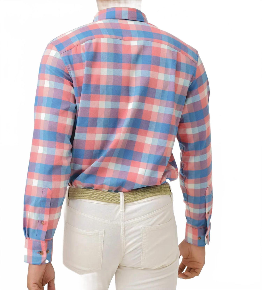 radcliffe plaid intercoastal flannel sport shirt in rouge red